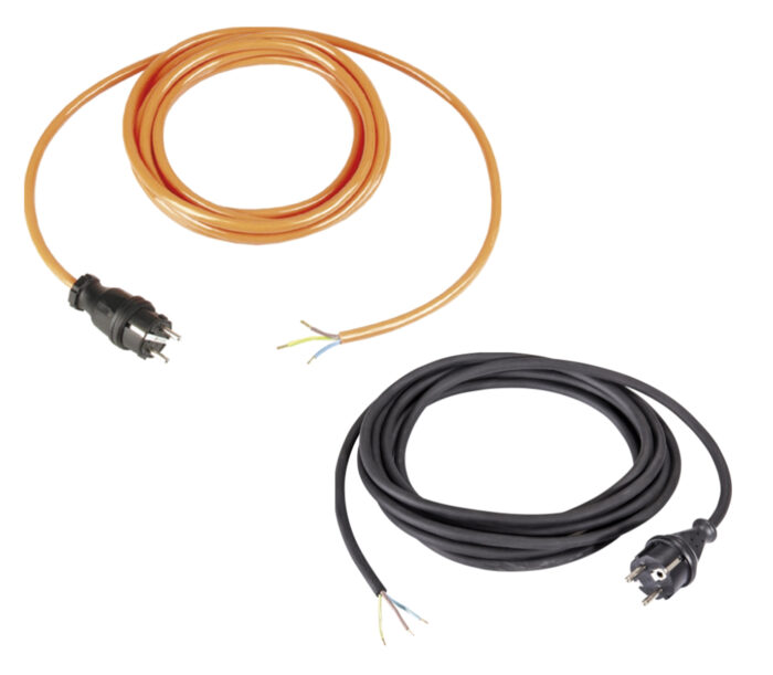 Die Anschlussleitungen aus schwerer Gummischlauchleitung H07RN-F / H07BQ-F