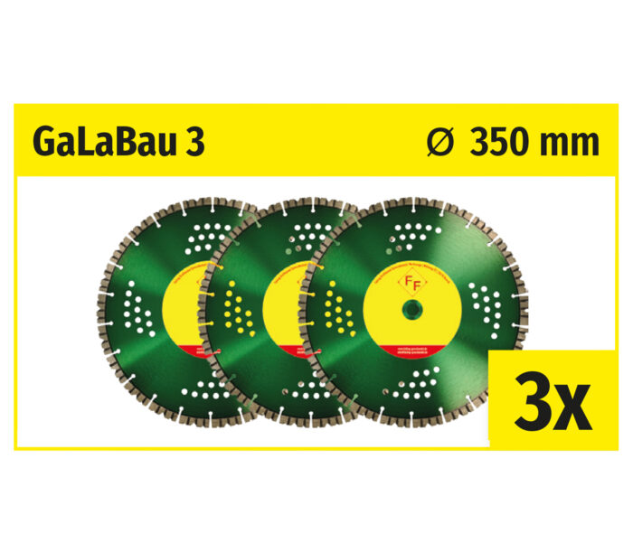 3x GaLaBau 3 | ø 350 mm | (Set 4) + 1x Taschenlampe